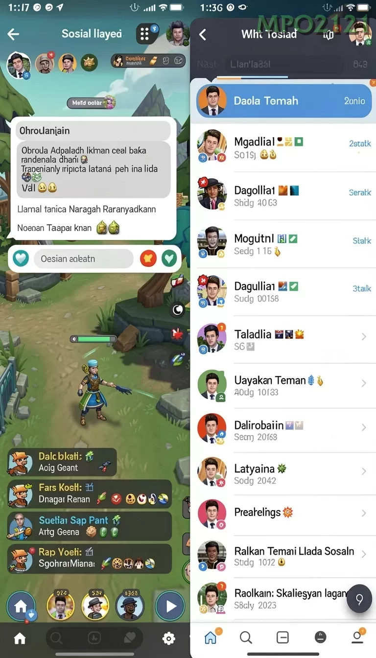 Cuplikan layar ORCA128 — menu navigasi